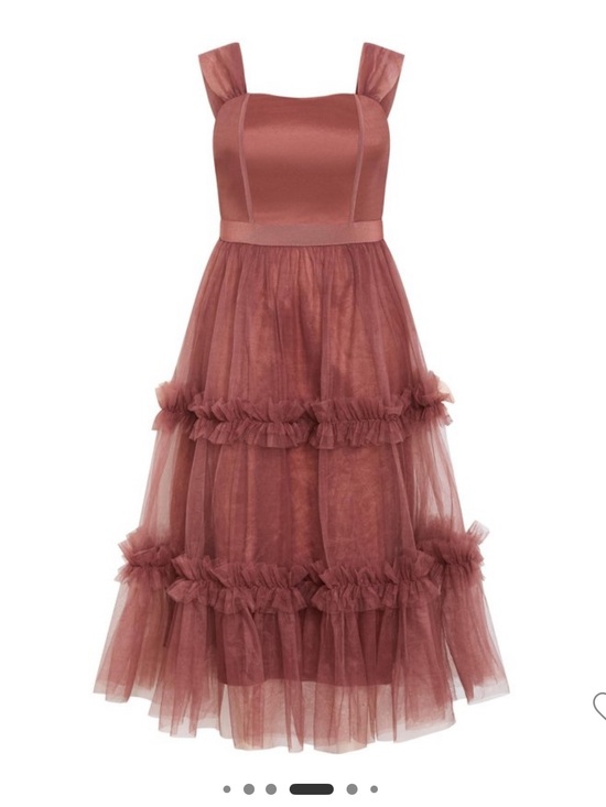 City Chic Dresses & Skirts - City Chic Dusty Rose Ruffle Tulle Midi Dress